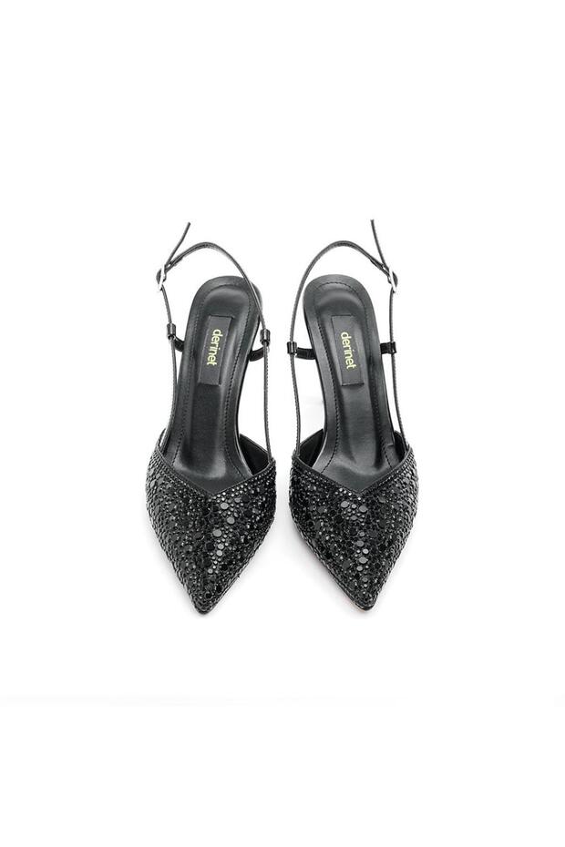 Pullu Kadın Topuklu Abiye Ayakkabı - 3