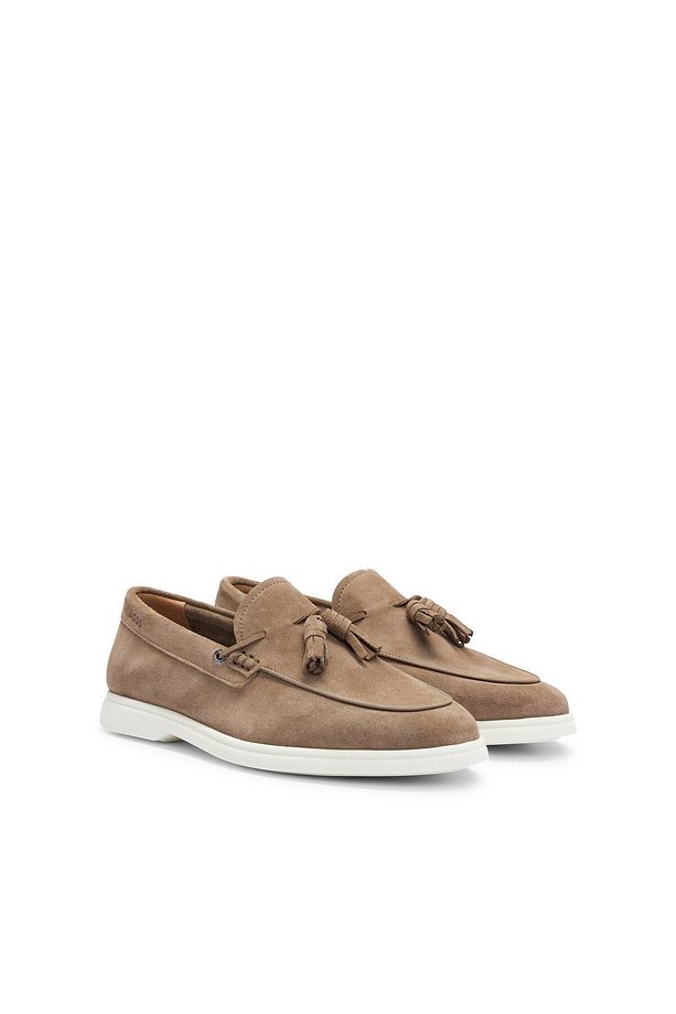 Püskül Süslemeli Süet Slip-on Mokasen Ayakkabı - 1
