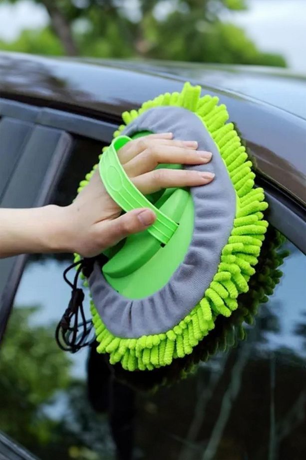 Mikrofiber Çok Fonksiyonlu Teleskopik Sopalı Oto Araba Yıkama Temizleme Fırçası Mopu, 2 Adet Mop Baş - 2