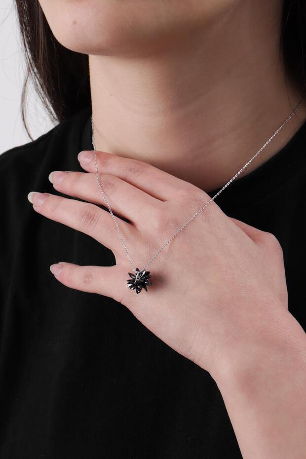 Siyah Taşlı Kolye - 3