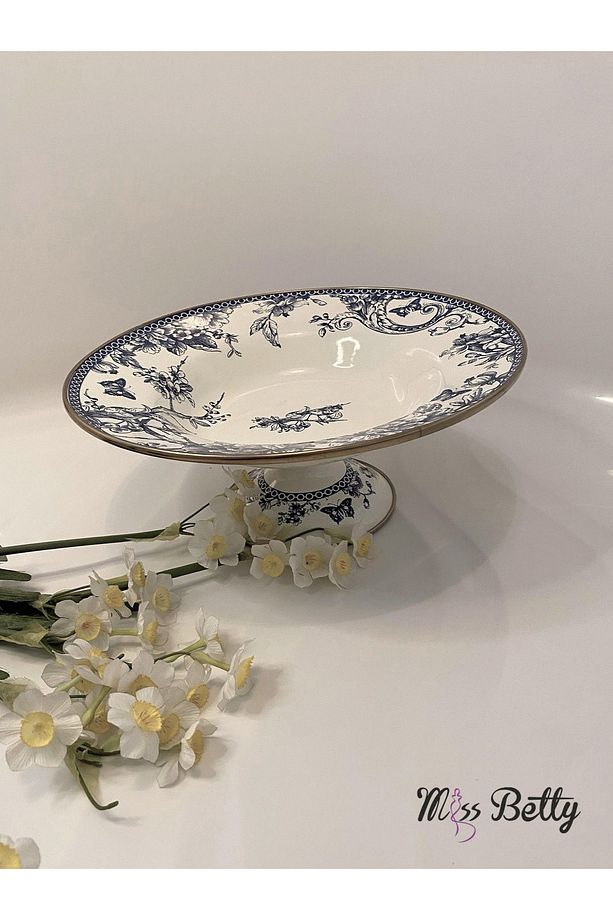 Blue Life Emaye Ayaklı Meyvelik 30 Cm - 4