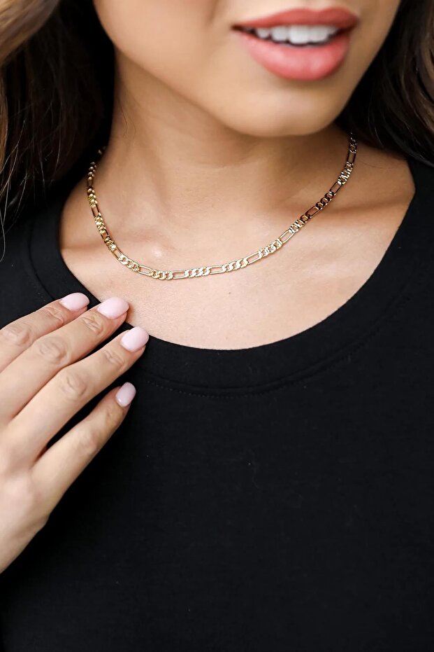 Thick Chain Choker Necklace Gold