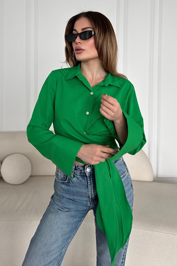 Bağlamalı Poplin Gömlek BB0250 - 1