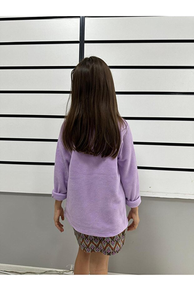 Basic Polar Sweatshirt Dik Yakalı - 4