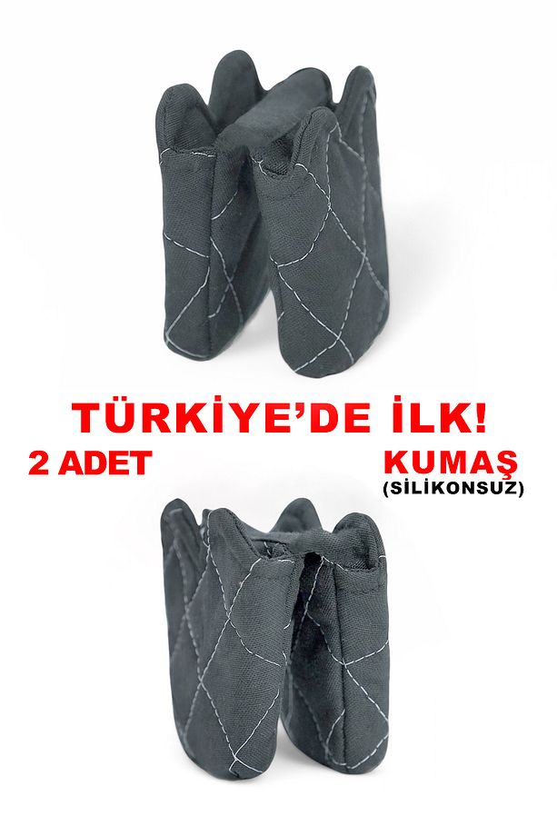 Crab Isıya Dayanıklı Kumaş Fırın Tutacağı Tutacak Modelleri Silikon Değil (2 ADET TUTACAK) - 1