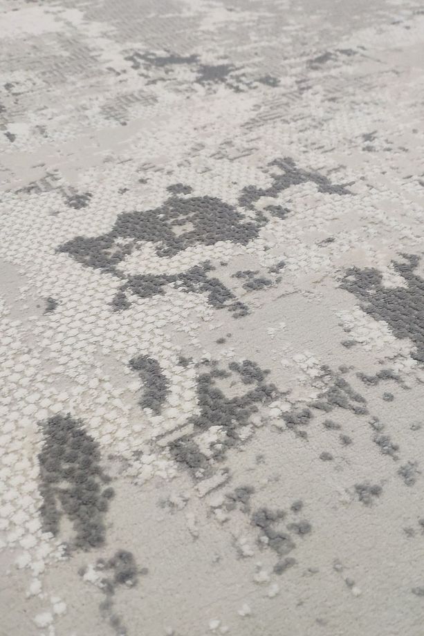 4 Metrekare - 6 Metrekare Bambu Tarz Modern Dokuma Salon Oturma Odası Mutfak Halısı Antialerjik Gri - 4