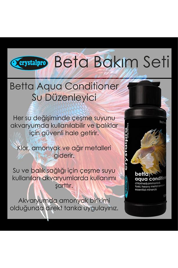 Beta Bakım Seti - Betta Minerals Ve Betta Aqua Conditioner Su Düzenleyici Ikili Set 2x125ml - 3