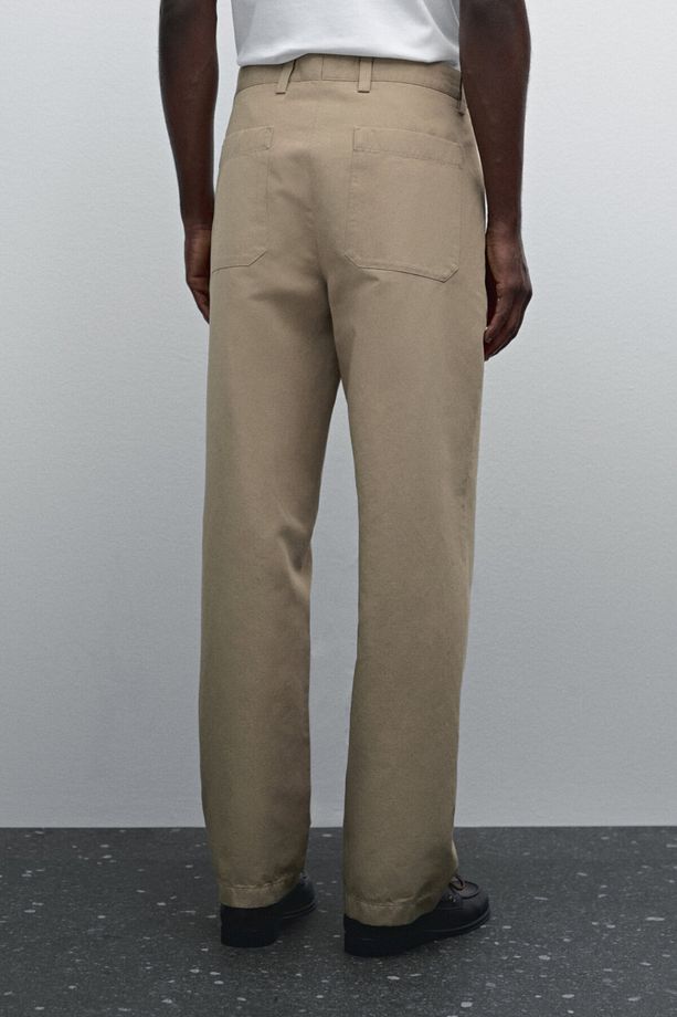 Regular fit pamuk karışımlı pantolon - 5