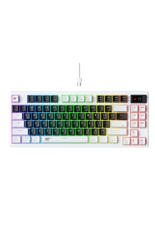Gamenote KB884L Rgb Mekanik Türkçe Klavye 1.06inç Tft-lcd Ekran - Brown Switch - 1