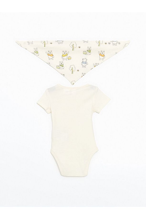 LCW baby Ekru Winnie The Pooh Baskılı Erkek Bebek Hastane Çıkış Seti - 5