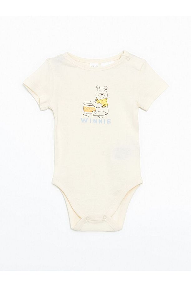 LCW baby Ekru Winnie The Pooh Baskılı Erkek Bebek Hastane Çıkış Seti - 2