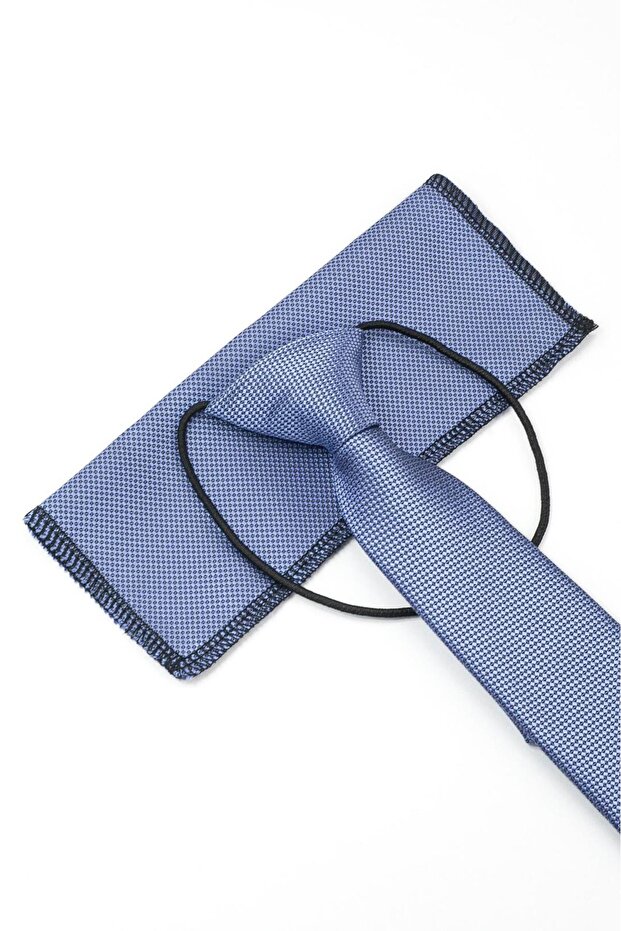 Boy's Elastic Ready-Tied Tie and Handkerchief Set | 1-8 Years (5X29Cm)