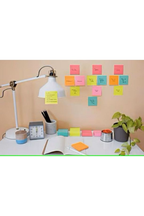 3M Post-It 654 76mm*76mm 100 Yaprak Sarı Not Kağıdı 6 Paket - 2