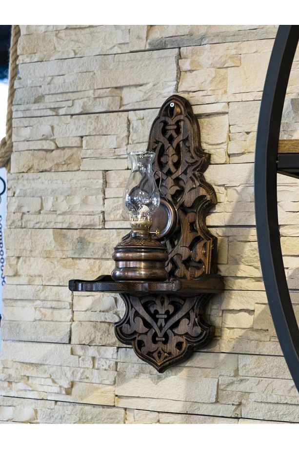 BAKIR GAZ LAMBASI KÜÇÜK BOY OKSİTLİ BAKIR RENK - 4