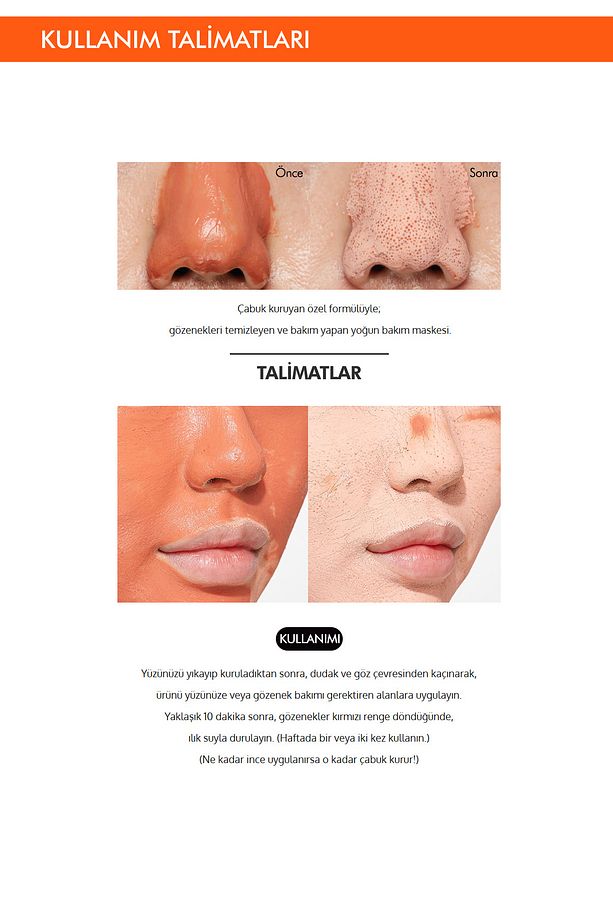 Gözenekli Ciltler İçin Amazon Kili Maske ve Temizleyici Set (110ml+120ml) Amazon Red Clay Pore - 7