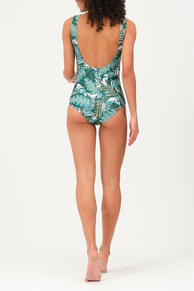 Badeanzug mit V-Ausschnitt - 4