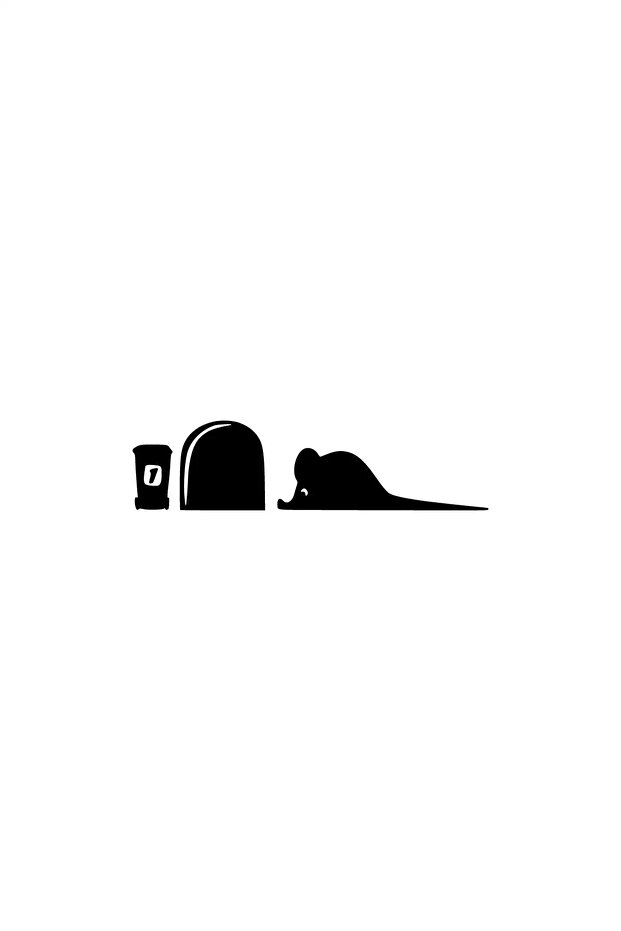 Mouse Hole -1 Wall Decor Sticker 40 X 8 cm