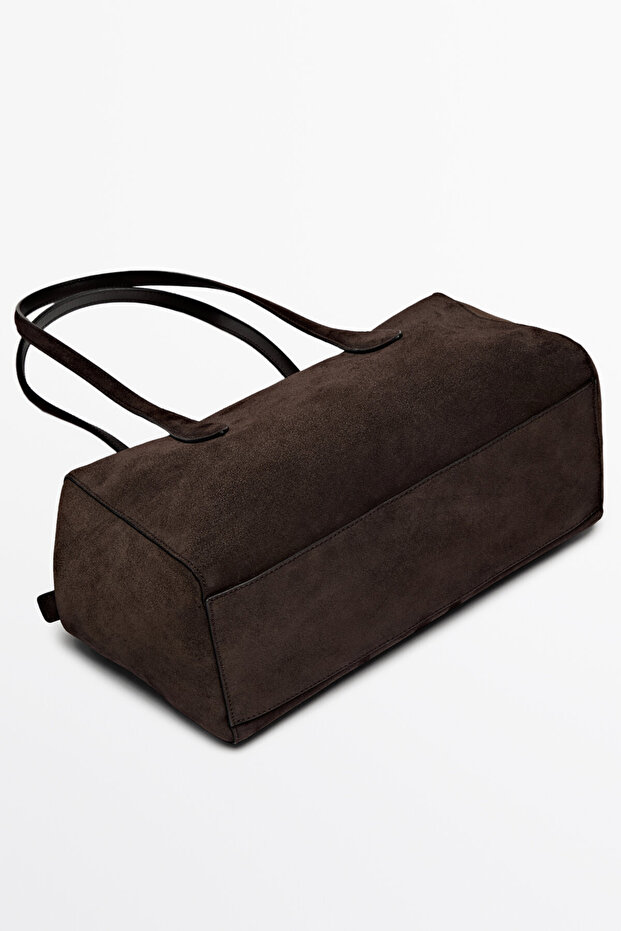 Süet deri çapraz askılı çanta - 5