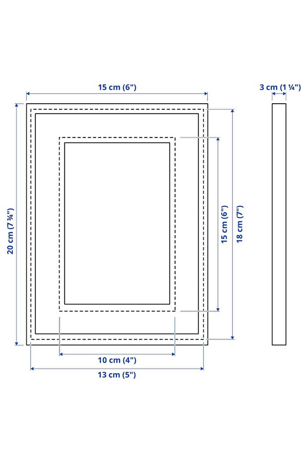 إطار، تأثير خشب البلوط، 13×18 سم - 8