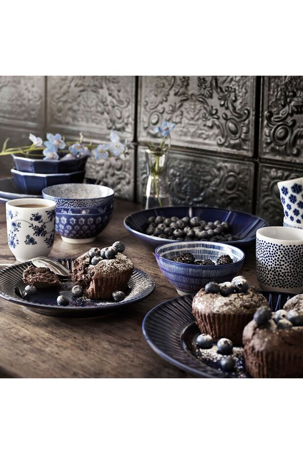 كوب منقوش/أزرق، 22 سم مكعب - 2