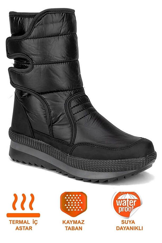 Unisex Kar Botu Kaymaz Taban Kürklü Termal Iç Astar Sıcak Tutan Yünlü Kadın Kar Bot Tn0069 - 1
