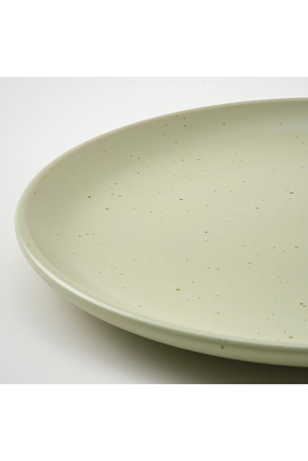 طبق منقوش/أخضر فاتح، 22 سم - 2