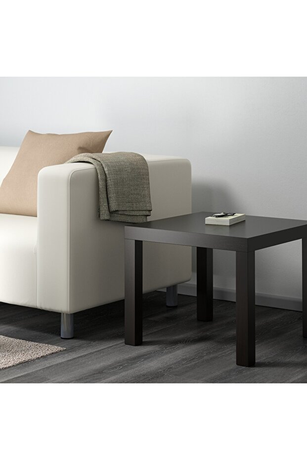 طاولة جانبية، أسود-بني، 55×55 سم - 2