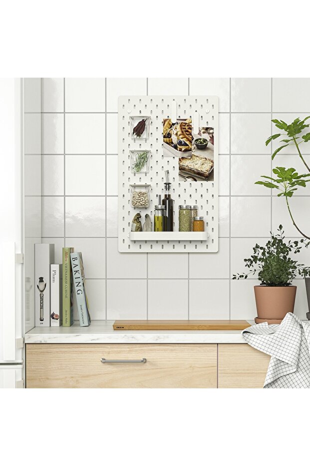 مجموعة ألواح خشبية، بيضاء، 36×56 سم - 2