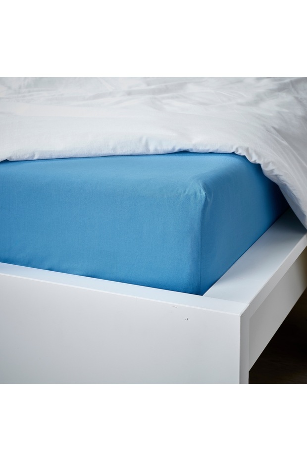 ملاءة سرير ملائمة، أزرق، 180×200 سم - 4