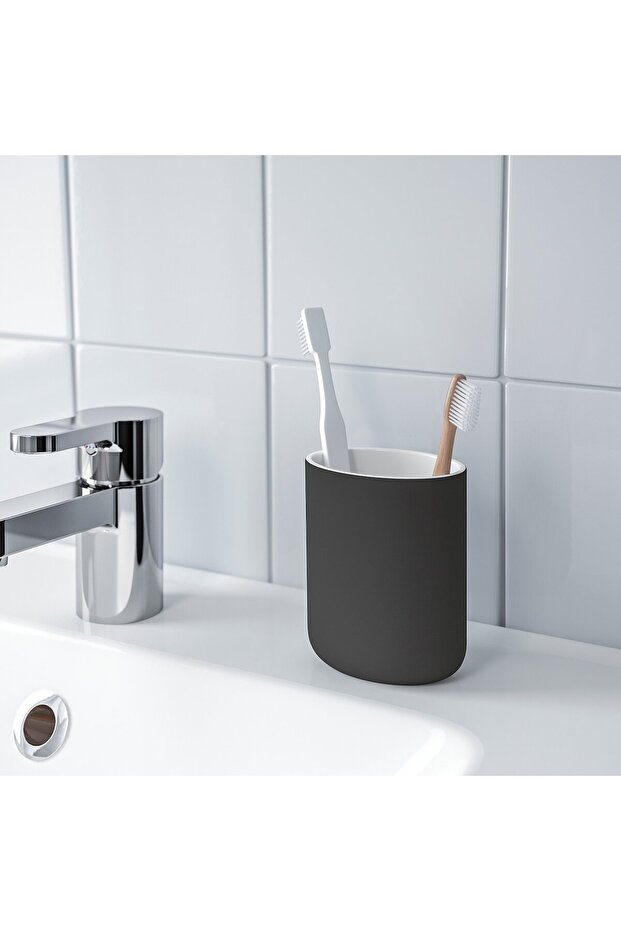 Toothbrush holder, dark grey - 3