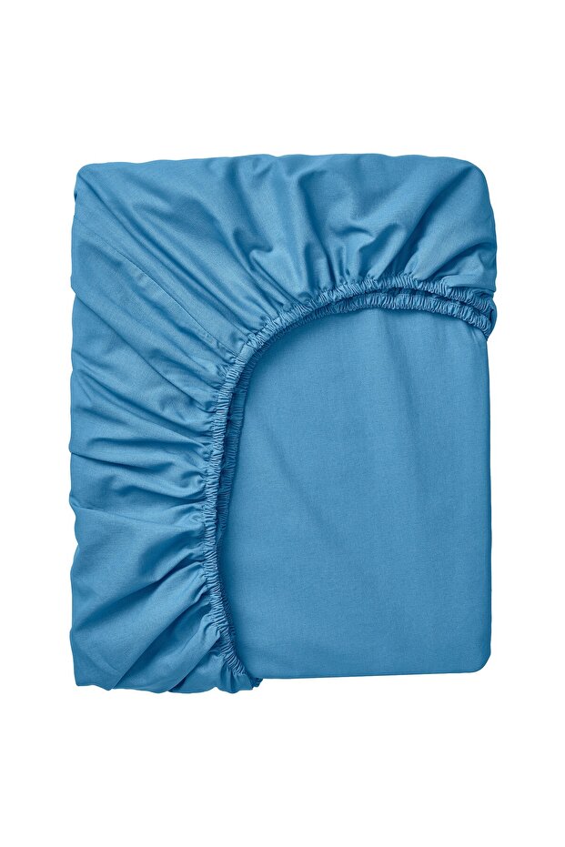 ملاءة سرير ملائمة، أزرق، 80×200 سم - 1