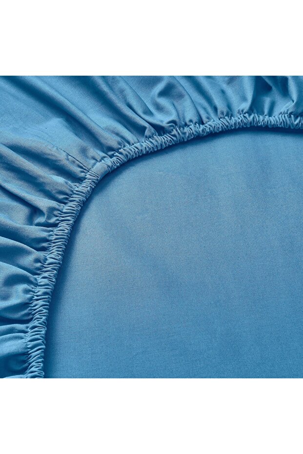 ملاءة سرير ملائمة، أزرق، 80×200 سم - 3