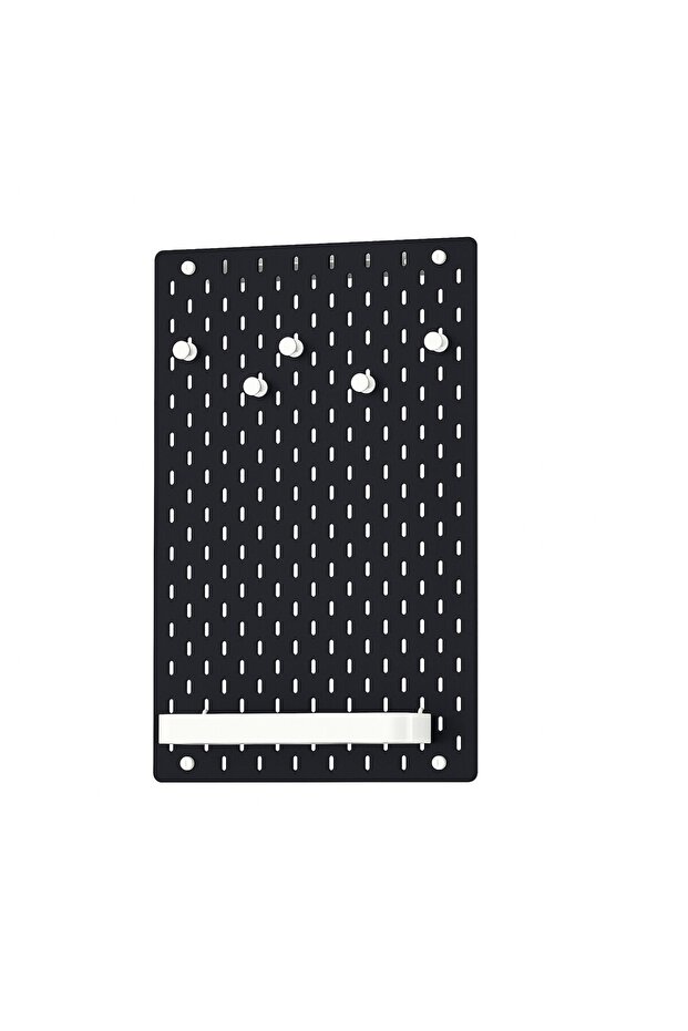 مجموعة ألواح خشبية، باللون الأسود، 36×56 سم - 2