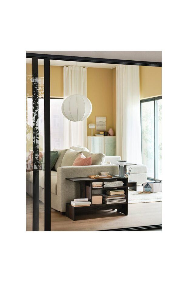 طاولة جانبية، بني غامق، 80×31 سم - 4