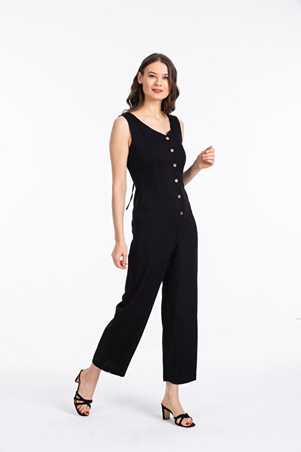 Kadın Siyah Tulum 40205 - 8