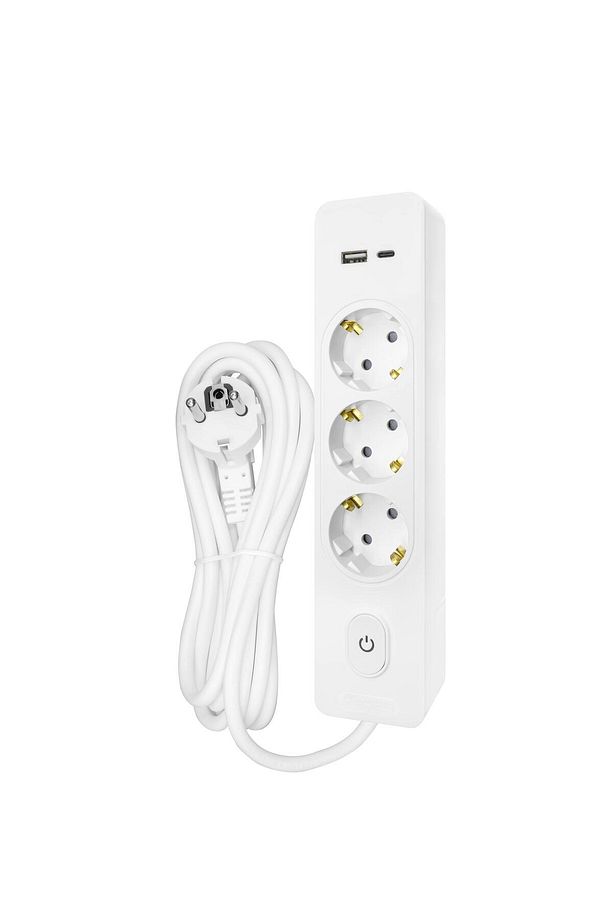 Kablolu Usb/type-c 20 W Hızlı Şarj 3'lü 5 Metre Grup Priz - 3