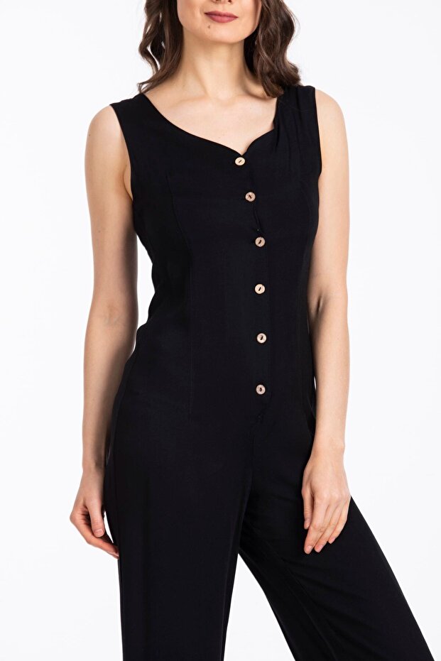 Kadın Siyah Tulum 40205 - 7