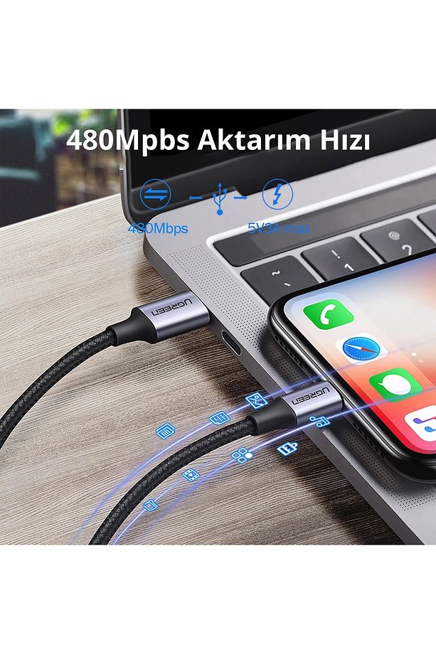 Örgülü 36w Pd Type-c To Lightning Hızlı Şarj Ve Data Kablosu 1 Metre - 4