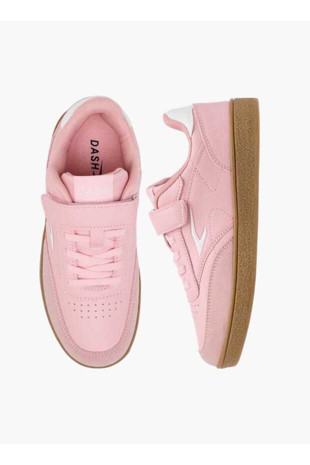 Dash Panelled Sneakers with Hook and Loop Closure - 1