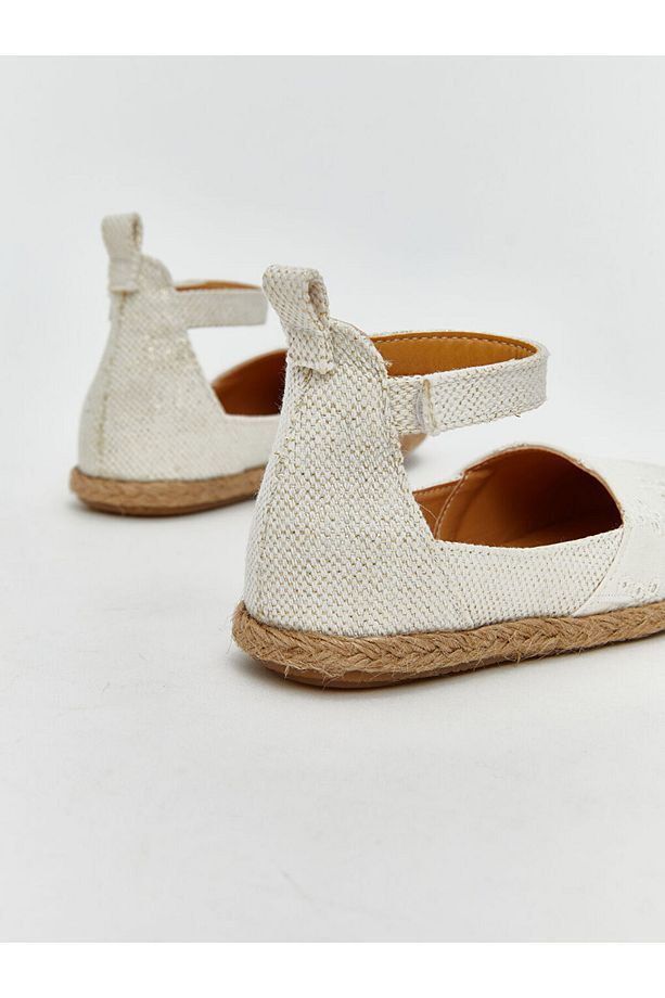 LCW STEPS Bej Çiçek Nakışlı Kız Bebek Babet - 5