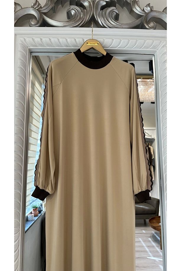 İNVEE 7901 Camel Elbise - 2