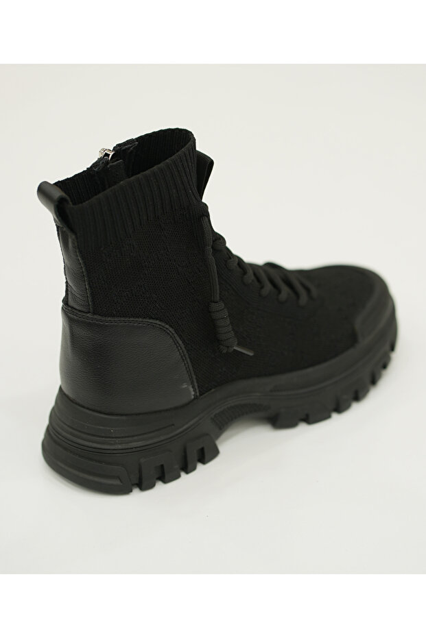 Kadın Fermuarelı Tekstil Bot - 5