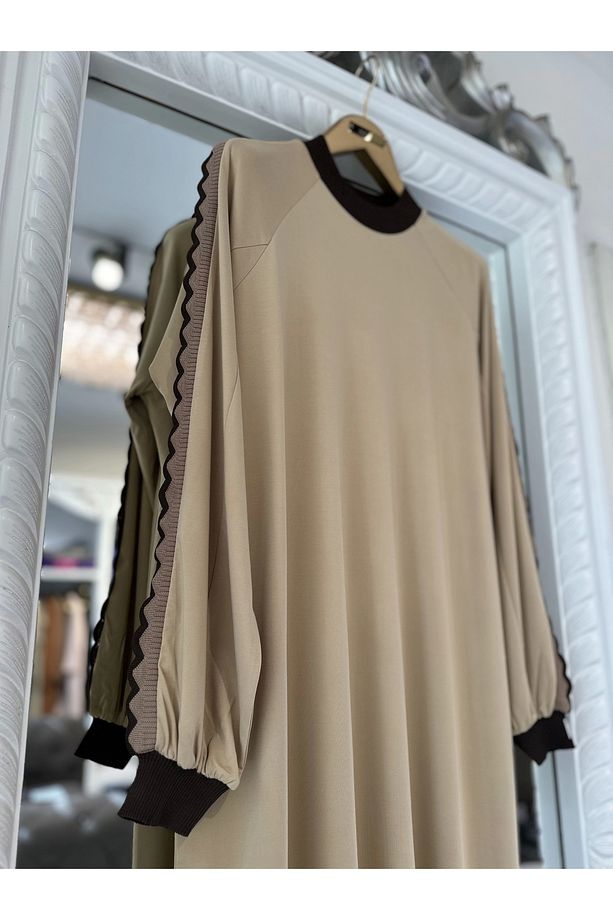 İNVEE 7901 Camel Elbise - 4