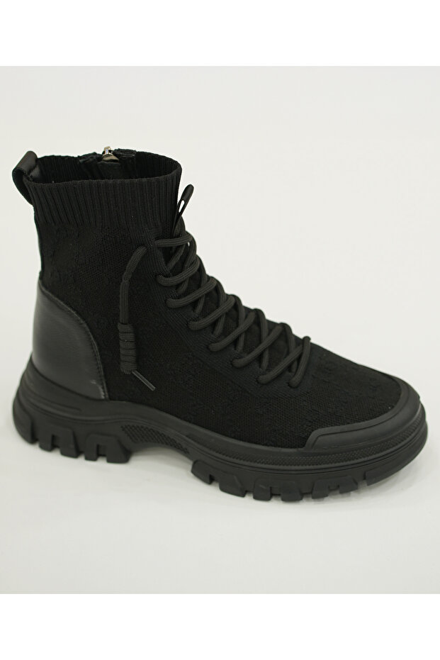 Kadın Fermuarelı Tekstil Bot - 4