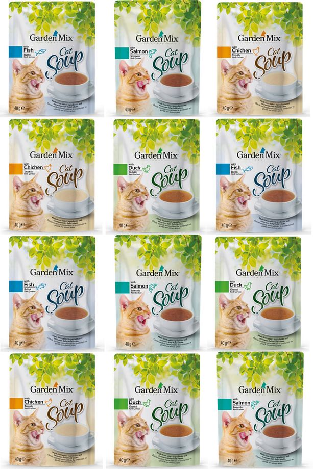 Karışık Kedi Çorbası 40gr - 12 Adet - 1