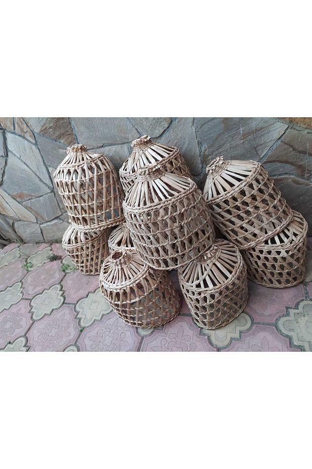 Bambu hasır avize modeli - 1