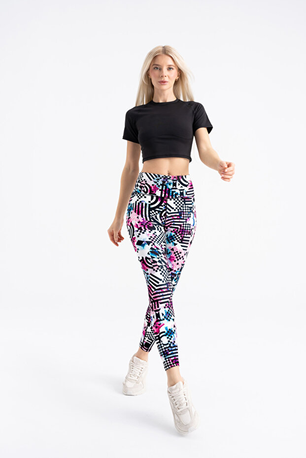 Sports Leggings with Print Bloom Burst
