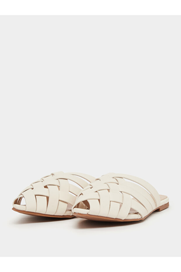 حذاء ميولز متعدد الأشرطة بأصابع مدببة - 2