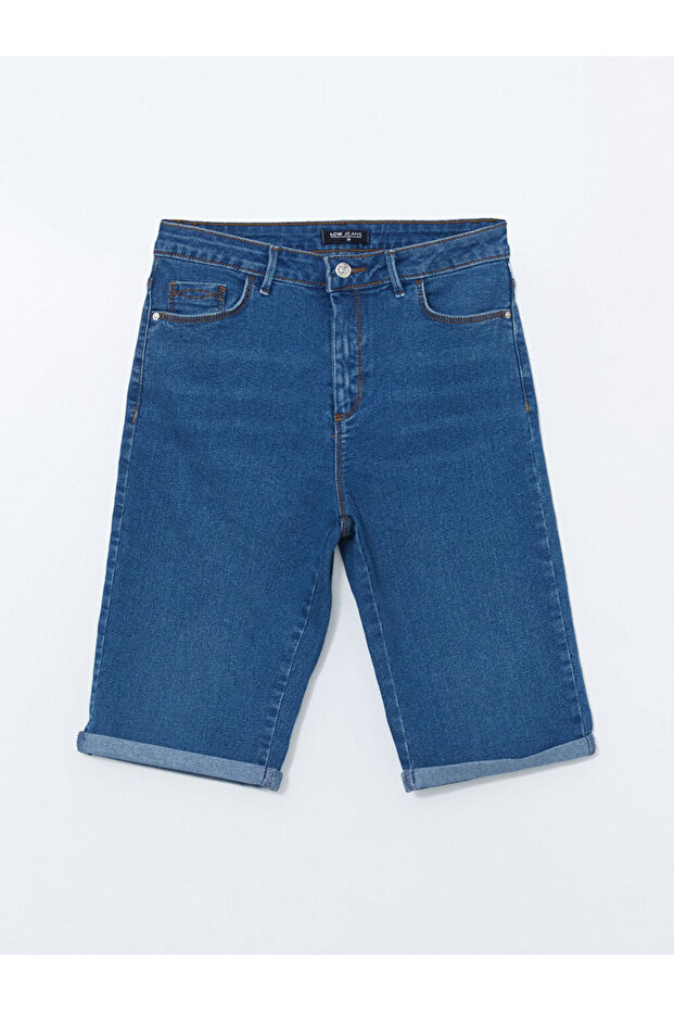 Dar Fit Kadın Jean Şort - 5