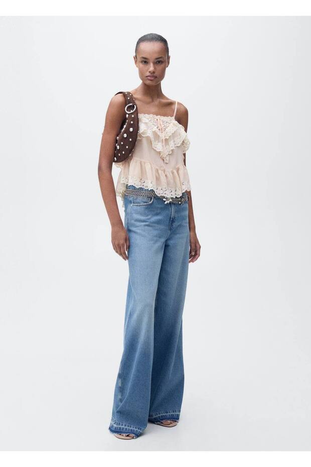 Fırfırlı üst dantel detay - 2